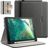 JETech Custodia Business per iPad 6ª/5ª Gen, Grigio Siderale | Cover per 9,7 2018/2017 Modello, Design in Pelle PU, Porta Pencil e Tasca, Visione Multi-Angolo