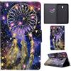 SATURCASE Custodia per Samsung Galaxy Tab A 8.0 (2017) SM-T380 T385, in similpelle, con doppia chiusura magnetica, scomparti per carte di credito, funzione Auto Sleep/Wake Up ML-6.