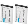 ASHATA Batteria di ricambio per fotocamera Nikon EN EL19, 1200 mAh 3,7 V, agli ioni di litio, confezione da 2 con panno di pulizia in microfibra, per Coolpix A100 S32 S100 S2600 S2700 S2750