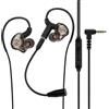 Geekria Auricolari Gaming con Microfono Rimovibile, Cuffie In-Ear Cablate da 3,5 mm, Stereo Bass Noise-Isolating compatibili con PC, PS5, PS4, Xbox Series X/S/One, Switch e Mobile (Nero/ 4,9FT)