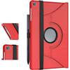 TechDealsUK Custodia con Rotazione a 360 Gradi per Samsung Galaxy Tab A7 10.4 (2020) T500 T505 Cover con Supporto in Pelle (Rosso)