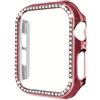 Generic Custodia scintillante da 45 mm, 44 mm, 42 mm, 41 mm, 40 mm, 38 mm, compatibile con Apple Watch Series 9/8/7/6/5/4/3/2/1 (rosa rosa, 44 mm)
