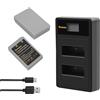 Tecmana Batteria di ricambio BLS-5 con caricatore per Olympus BLS-5 E-PL5 E-PL6 E-PL7 E-PL8 E-PL9 E-PL10
