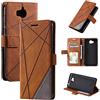 Kukoufey Cover per Huawei Y6 2017,Custodia in Pelle Custodia per Huawei Nova Young 4G MYA-L11 MYA-L03 MYA-L23 MYA-L02 MYA-L22 / Y6 2017 MYA-L41 / Y5 2017 Custodia Cover Case Brown