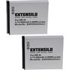 EXTENSILO 2x batteria compatibile con Canon Digital Ixus 70, 30, 75, 60, 65, 255 HS, 40, 50, i7, 80 is, 55, 82 fotocamera (800mAh, 3,7V, Li-Ion)