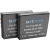 Dot.Foto 2 x Dot.Foto NP-50, NP-50a Premium 3.7v / 1000mAh Batteria Ricaricabile per Fujifilm FinePix F660EXR, F750EXR, F770EXR, F800EXR, F80EXR, F850EXR, F900EXR, F1000EXR, X10, X20, XP100, XP150, XP170