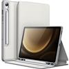 JETech Custodia per Samsung Galaxy Tab S10 Lite/S10 FE/S9 FE 10,9, Silver | Supporto Multi-Angolo, S Pen Holder, Cover Protezione Sottile, Auto Svegliati/Sonno