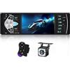 Hikity Autoradio Bluetooth 1DIN, 4.1'' Display Digitale TFT | Radio Stereo Auto, Vivavoce Bluetooth FM USB AUX TF, Comandi al Volante, Telecamera Posteriore, Nero