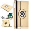 TechDealsUK Custodia in pelle girevole a 360 gradi con supporto per Apple iPad 9.7 2018 di 6a generazione, colore: oro