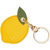 AXFEE Airtags Portachiavi in PU Pelle, Porta Air Tag per GSP Apple | Airtag Cover per Chiavi Zaini e Animale, Portatile, Anti-graffio, Mantiene un Segnale Forte- Limone