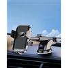 Generic Supporto universale per telefono da auto, per cruscotto/parabrezza, ventosa per auto, per iPhone e tutti gli smartphone