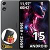 OSCAL Tab Pad 100 | 12″ 2K IPS Display | 36GB RAM + 256GB (fino a 2TB) | Fotocamere 16MP+8MP | Batteria 9000 mAh | LTE | Wi-Fi | GPS | Dual SIM | Garanzia di 2 anni | Grigio Spazio