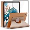 ebestStar - Cover per Samsung Galaxy Tab A8 10.5 (2021) SM-X200 X205, Custodia Protezione Rotazione 360, Pelle PU, Dorato + Vetro Temperato