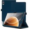 Envibe Custodia per Teclast T65 13.4 Pollici, Cover Tablet Teclast T65, Copertura Protettiva Pieghevole con Supporto per Matita e Cinturino da Polso, Protezione Completa. (Blu)