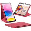 INFILAND Custodia a libro per iPad (A16) 11/10a generazione (2025/2022), supporto pieghevole per modalità orizzontale e verticale, funzione di sonno/sveglia, colore: rosso anguria