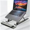 Generic Supporto regolabile per computer portatile, ergonomico in alluminio, pieghevole e portatile, compatibile con MacBook Air Pro, Dell, HP, Lenovo, tutti i laptop da 10 a 17,3 pollici, nero