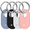 kwmobile 4x Custodia SmartTag compatibile con Samsung Galaxy SmartTag 2 Portachiavi - Set accessori per tracker Bluetooth con supporto per zaino - multicolore
