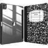 FINTIE Cover per iPad Pro 13 Pollici (M5 2025 / M4 2024) con Portapenna | Sottile Leggero Trasparente Custodia Posteriore con Bordo in TPU Morbido, Composition Book