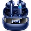 Nerunsa Cuffie Bluetooth in ear con 4 microfoni ENC con cancellazione del rumore, 50 ore di autonomia, 2026, senza fili, Bluetooth 5.4, impermeabili IP7, stereo HiFi, con indicatore LED