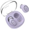 eleror Auricolari wireless per piccole orecchie, unisex, colore viola, Bluetooth per piccoli canali uditivi, mini auricolari per iPhone, Android, microfono Bluetooth wireless
