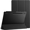JETech Custodia per Galaxy Tab S10 Ultra/S9 Ultra 14,6, Graphite Nero | Cover Retro Traslucido Sottile, Supporto Tri-Pieghevole, Supporta Ricarica S Pen, Auto Svegliati/Sonno, Antiurto