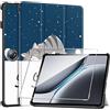 Rojeuinn Cover per Oneplus Pad 2 /OPPO Pad 3 Pro 12.1 2024 custodie +1 Pezzi Vetro Temperato,Gomma Protezione Protettivo,Ultra Sottile Antiurto Anti-Graffio TPU Flessibile Case -Gatto Pigro