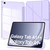 EspZanthic Custodia per Samsung Galaxy Tab A11+ Plus/A9+ Plus 11 Pollici (2025/2023) con Portapenne, 6-in-1 Angoli di Visione Multipli Supporto a Forma di Y, Cover Trasparente Posteriore