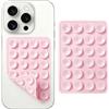 Generic Supporto per telefono con ventosa in silicone, impugnatura antiscivolo, supporto a ventosa su entrambi i lati per selfie e video, accessorio per telefono a mani libere per superfici lisce, rosa