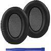 Adhiper Cloud III Cuscinetti Auricolari di Ricambio per Cuffie HyperX Cloud Stinger/Cloud Flight/Cloud II/Cloud III/Cloud Pro/Cloud Alpha/Cloud Core/Cloud Mix - Pelle Proteica e Memory Foam (Nero)