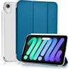 4UBonLife Custodia per iPad Mini 7ª Generazione 2024 (A17 Pro) Mini 6ª Generazione 2021 8,3 Pollici, Cover Protettiva Rigida Sottile, Case Posteriore Opaca Traslucida per iPad mini 6 7, Blu Pavone
