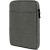 moex Custodia per tablet Oukitel RT3 - Custodia con scomparto per accessori, in fibra di poliestere, minimalista con chiusura lampo, impermeabile, grigio scuro, DC-3127-DU-GRAU