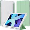 4UBonLife Custodia per iPad 9,7 Pollici 6a / 5a Generazione 2018/2017 con Portapenne, per iPad Air 1 2013/Air 2 2014 Sottile Leggero in Morbido TPU Traslucida Posteriore Opaca Cover, Verde Menta