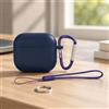Generic Custodia protettiva per AirPods 4 XDcase in silicone spesso 2,5 mm con gancio (blu scuro)