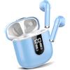 Jesebang Cuffie Bluetooth, Auricolari 5.4 con Stereo HiFi Immersivo, Auricolare | 4 HD Mic, Mini Cuffiette Bluetooth IP7 Impermeabili, Jesebang Cuffie Senza Fili per iphone/samsung, LED, 30 Ore, Blu (2026)