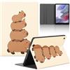 Yimctoie Tablet Cover per Apple iPad Pro 12,9 2021/2020/2018, Carino Cartone Anime Capybara Modello Cover con Funzione Pelle PU Holder Flip con Ultra Sottile Antiurto Regolabile Kawaii Tablet Protezione Case