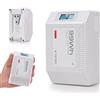 VILTROX V Lock Battery 6700mAh,V Mount Battery con Display LCD,Doppio D-Tap e Uscita USB 99Wh/14,8V,Bianco Mini V-Mount per Fotocamere,Videocamere,luci LED,Monitor,MacBook e Smartphone BP-V99
