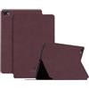 Generico DayQiQiPu Custodia per Huawei MediaPad M5 Lite (10,1 Pollici, Modello: BAH2-W19/BAH2-L09) in Pelle PU retrò Ultra Sottile Caso con Supporto per Tablet Flip con Auto Sveglia/Sonno, Rosso Vino