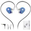 Hidizs MS1-Galaxy Auricolari cablati in-ear monitor IEM, driver dinamico a doppio circuito magnetico ad alte prestazioni, spina da 3,5 mm, microfono di controllo in linea staccabile, cavo a 2 pin da