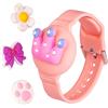 Dingfeiyu Braccialetto per Apple AirTag Impermeabile, Anti-smarrimento e Anti-graffio Custodia Cover AirTag per Bambini, Adolescenti, Anziani (rosa)