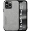 Kepuch Silklike Cover per iPhone 16 PRO Max - Custodia Case Piastra Metallica Incorporata per iPhone 16 PRO Max - Grigio