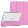FINTIE Cover per iPad 9a/8a/7a Generazione 10,2 Pollici (2021/2020/2019) | con Portapenne - Sottile Leggero Opaca Trasparente Posteriore Custodia con Auto Sveglia/Sonno, (Lilla Rosa)