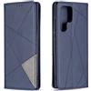 Posanter Cover per Samsung Galaxy S22 Ultra, Flip Custodia Portafoglio Caso Libro Pelle PU e TPU Silicone Antiurto, Ultra Sottile con Chiusura Magnetica e Tasca per Carte Flip Wallet Caso (Blu)
