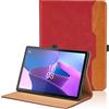Oduio Custodia per Lenovo Tab P11 Pro 2nd 2022 11.2 pollici Pelle Tablet Case, Multi-Angli Supporto Pieghevole Cover Protettiva con Tasca, Pencil Loop, Auto Sveglia/Sonno - Rosso