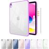 ProCase Custodia Trasparente per iPad 10° Generazione 10,9 Pollici 2022 Rilascio, Copertura Posteriore Trasparente Sottile Leggera per iPad 10 Gen 10.9 A2696 A2757 A2777 -Glitter Viola