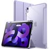 JETech Custodia per iPad Air 11 M4/M3/M2 & Air 5/4, Lilla | Cover per iPad Air 11 (2026-2024) & 10,9 (2022/2020), Retro Trasparente Cristallino, Porta Pencil, Supporto Tri-Pieghevole
