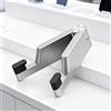 Generic 1 supporto per telefono in lega di alluminio, pieghevole, regolabile, portatile, per smartphone, tablet, viaggi, casa, ufficio, argento