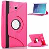TechDealsUK Custodia Ruota per Samsung Galaxy Tab A 9.7 (2015) T550 T555 P550 P555 360 Custodia Girevole in Pelle PU con Supporto Folio (Rosa)