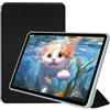 AKNICI Custodia Cover per TECLAST T60Plus Tablet 12 Pollici, PU Pelle Ultra Sottile Leggero in Tri-Fold con Auto Svegliati/Sonno Retro in Morbido TPU per TECLAST T60Plus Tablet 12 Pollici, Nero
