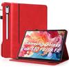 AsWant Custodia per Samsung Galaxy Tab S10 Lite/S10 FE/S9 FE 10,9,Rosso | Auto Sonno/Veglia,Ultra Sottile in PU Pelle,Supporto,Scomparto per schede,Cover per Galaxy Tab S10 Lite