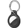 Ainiv Portachiavi per AirTag, Nero Custodia per AirTag Portachiavi in Plastica, Localizzatore di Chiavi per AirTags Portatile per Zaini e Animali Domestici, Mini Cover Protettiva